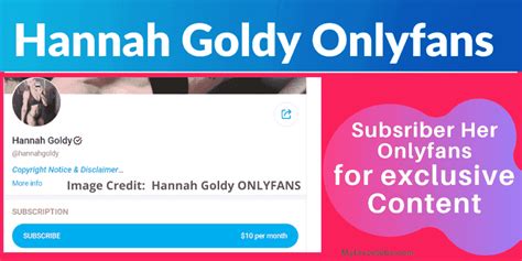 hannah goldy onlyfans nude|Hannah Goldy Nude Leaked OnlyFans